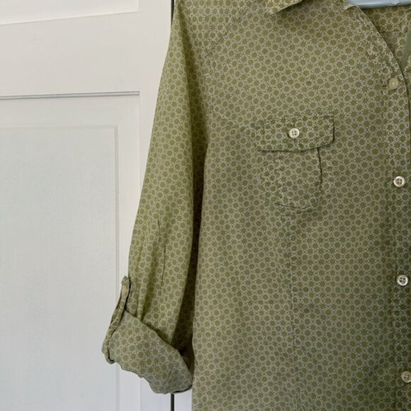 Old Navy Large Olive Green Blouse - Picture 9 of 11